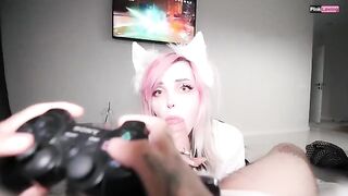 I played Genshin Impact while my pretty stepbrother fucked me hard