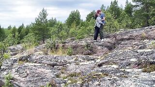 Sex in the open air, a beautiful girl in nature