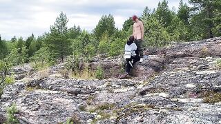 Sex in the open air, a beautiful girl in nature