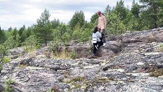 Sex in the open air, a beautiful girl in nature