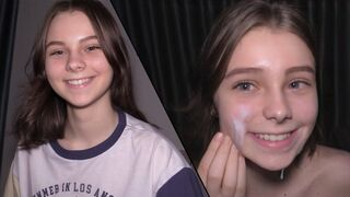 An 18-year-old girl serves as a submissive partner in this intense encounter