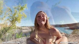 Big booty slut gets fucked on an epic hike by Molly Pills