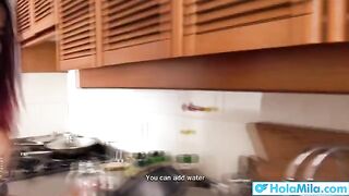 Big tits Latina stepmom Mila Garcia gets fucked hard