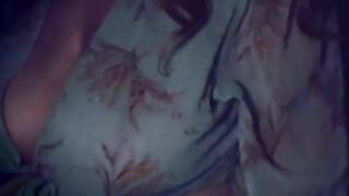 Late night sex with my wife, cum on her big boobs. She loves it