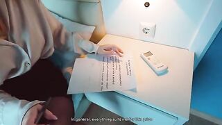 The girl did not read the lease and paid with her pussy, a stupid student