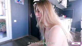 She is teaching self-defence to her step nephew in this video