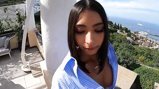 I have a surprise for you... The best double blowjob, featuring the hottest Latina babe!
