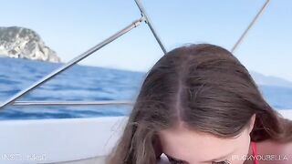 A young girl cheats on her boyfriend with his friend on a luxurious yacht