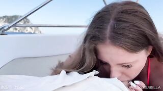 A young girl cheats on her boyfriend with his friend on a luxurious yacht