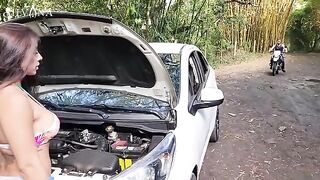 A stranger helped me in the car, and I paid him with my hole