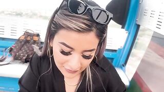 Outdoor blowjob and ride on a cable car in my city