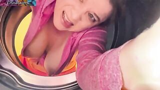 A hot MILF gets her asshole and pussy full of cum after getting stuck