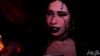 The evil witch cast a spell on the man with a big dick, Katty Blake