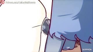 Cartoon girls on a treasure hunt get fucked by monsters
