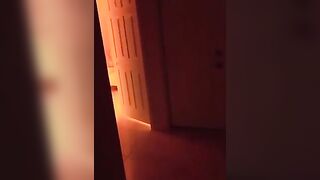 Redhead girl exhibitionist gets fucked by a hidden voyeur
