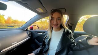 Picking up a girl in the car and getting intimate