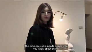 Instead of studying, a hot classmate suggested having sex, just like in the steamy homemade videos you’d find online
