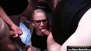 Amateur guy gets his tongue coated with cum in a hot scene