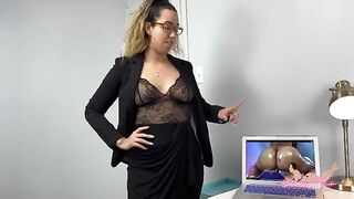 The angry wife caught her husband watching porn and fucked him hard