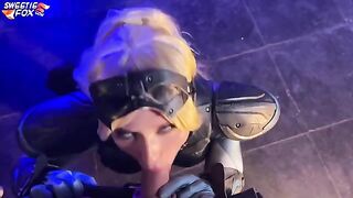 Hot girl Nova from Starcraft makes a deep blowjob