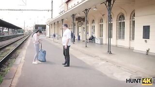 Hunter picked up a girl at the train station and fucked her