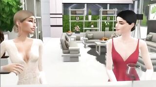 Hailey caught cheating on her boyfriend in a Sims 4 scene
