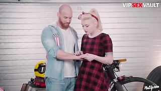 The girl is getting prepared for a date with her boyfriend, Misha Cross
