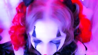 A kinky clown made a blowjob and received a facial finish in this hot video
