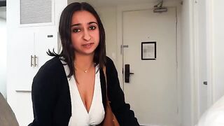 A girl is fucking her friend in a hotel room accidentally