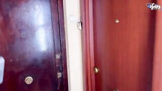 A girl woke up from a spy who had been spying on her for a while