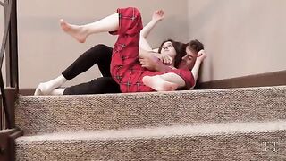 The game with stepsister on the stairs can be too rough