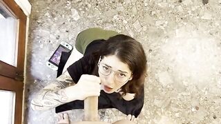 A gamer girl seduces you with her mouth in this hot scene