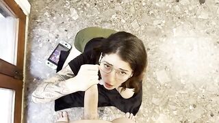 A gamer girl seduces you with her mouth in this hot scene