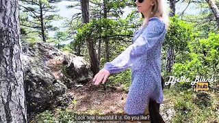 My stepmom forced me out and fucked me in public, just like a scene from Dirty Talk