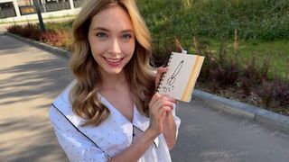 Helped a hungry tourist on the street and fed her creampie - Loly Nebel