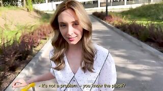 Helped a hungry tourist on the street and fed her creampie - Loly Nebel