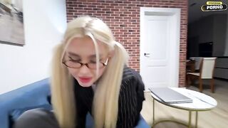 A guy had sex with a cute student girl, fulfilling a fantasy