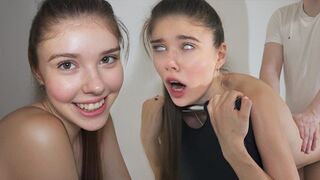 The guy pushed cock into the girl’s pussy, cum inside