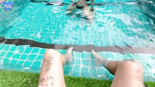 Best friend cheated on her BF, got fucked in the pool