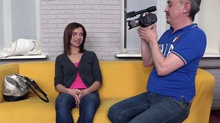Brunette teen gets fucked on a fake casting session