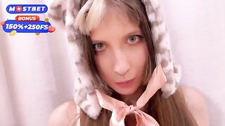 A girl with a narrow hole is fucked hard by a huge dick