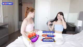 Cute step sisters got fucked hard by robbers on the sofa