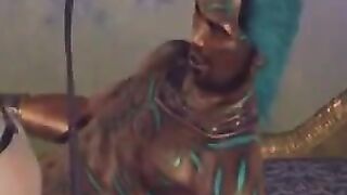 A cute brunette girl gets on a big dick and feels great