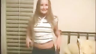 A cute young girl is fucking with her boyfriend on cam
