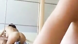 The couple has an excellent sex, especially in suiting