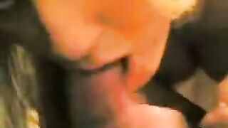The guy received a blowjob from his girlfriend, who is a slut in bed