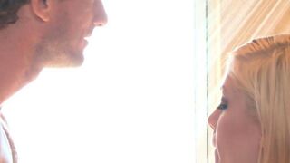 A young couple have sex right in the shower at their home