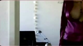 Peeping through big tits is a very popular thing to do