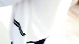 A blowjob from a girl while driving in the car