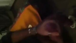 A guy masturbates in front of the mirror, capturing every moment